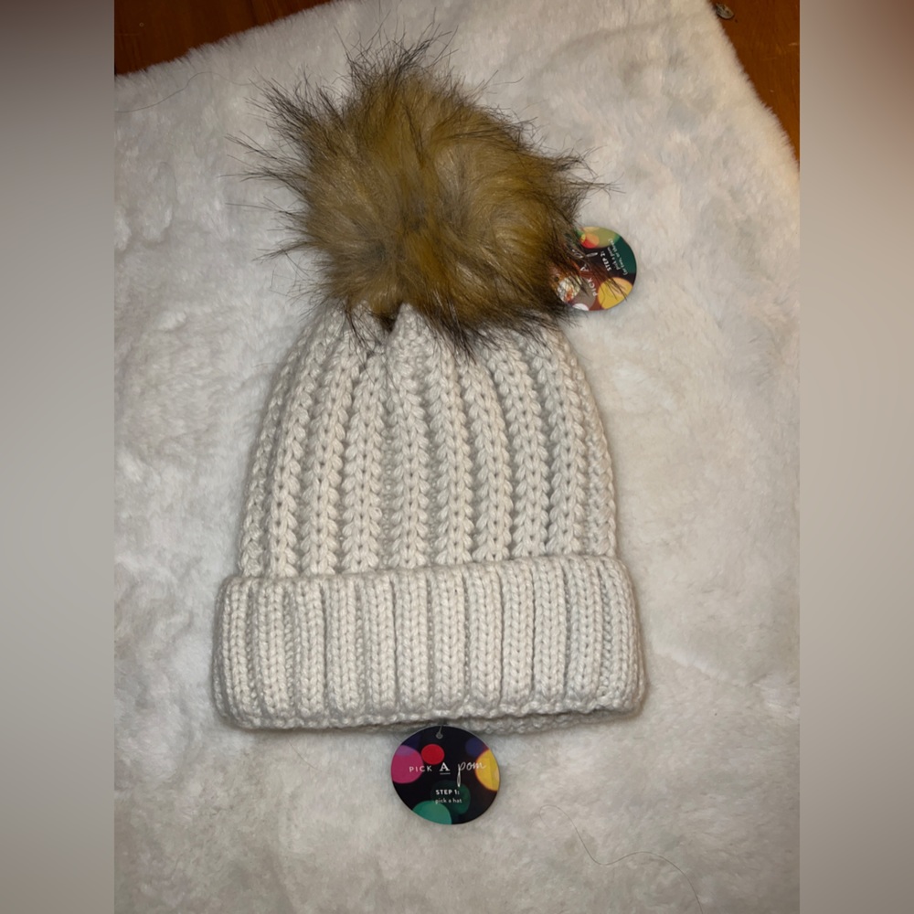 Anthropologie Pom Pom Winter Hat